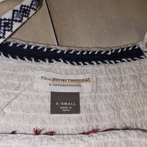 Pilcro by Anthropologie Smocked Embroidered Halter Top - Picture 3 of 15